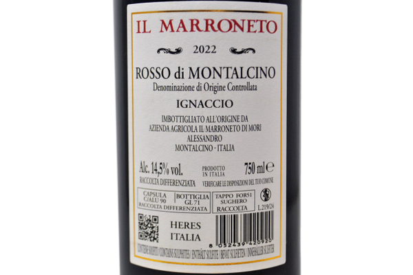 ROSSO DI MONTALCINO DOC "IGNACCIO" 2022 - IL MARRONETO