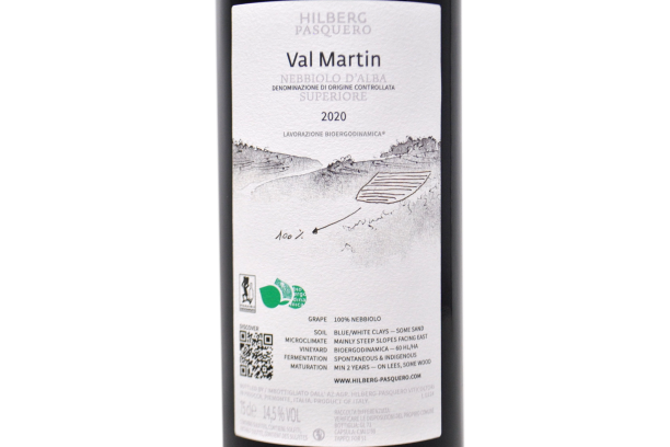 NEBBIOLO D'ALBA DOC SUPERIORE "VAL MARTIN" 2020 - HILBERG PASQUERO
