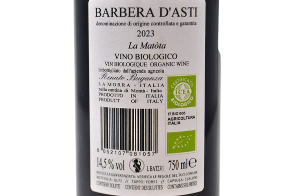 BARBERA D'ASTI DOCG BIO "LA MATÒTA" 2023  - RADICI E FILARI