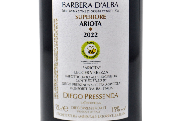 BARBERA D'ALBA SUPERIORE DOC "ARIOTA" 2022 - DIEGO PRESSENDA