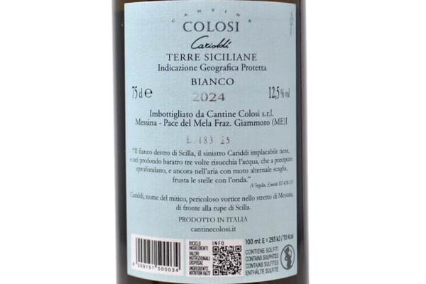 TERRE SICILIANE BIANCO IGP "CARIDDI" 2024 - CANTINE COLOSI
