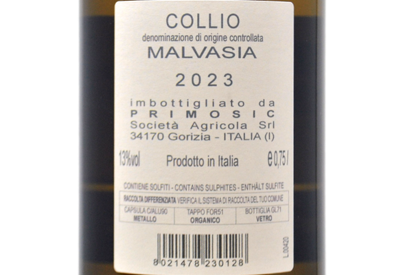 COLLIO MALVASIA DOC 2023 - PRIMOSIC