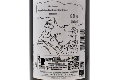 BORDEAUX BLANC ABC BIO "JARDINER...!" 2023 - CHATEAU DE CRANNE
