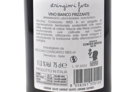 BIANCO RIFERMENTATO MACERATO FRIZZANTE "STRINGIMI FORTE" 2022 - VECCHIO CONSORZIO 1953