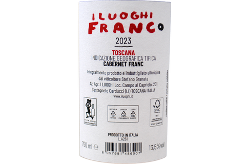TOSCANA IGT CABERNET FRANC "I LUOGHI FRANCO" 2023 - AZ. AGRICOLA I LUOGHI - STEFANO GRANATA