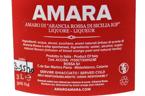 AMARO DI ARANCIA ROSSA DI SICILIA IGP "AMARA" JEROBOAM CASSA LEGNO - ROSSA