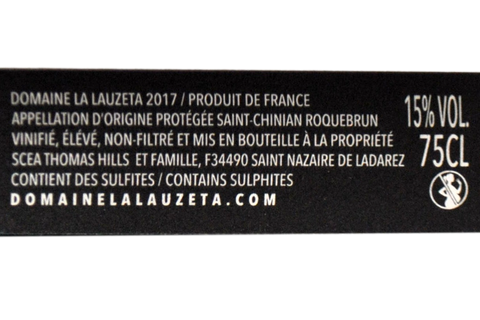 LANGUEDOC-ROUSSILLON SAINT-CHINIAN ROQUEBRUN AOP BIO "MEZURA" 2017 - DOMAINE DE LAUZETA