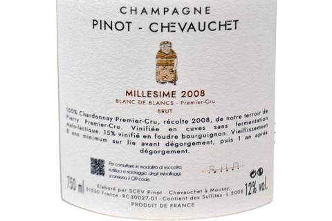 CHAMPAGNE PREMIER CRU BRUT BLANC DE BLANCS "MILLESIME' 2008" - PINOT CHEVAUCHET