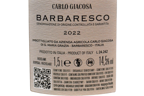 BARBARESCO DOCG 2022 MAGNUM - CARLO GIACOSA