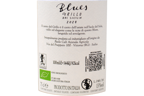 GRILLO DOC SICILIA BIO "BLUES" 2024 - PAOLO CALÌ