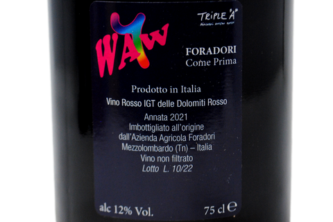 VIGNETI DELLE DOLOMITI IGT ROSSO "WAW - FORADORI COME PRIMA" 2021 - FORADORI