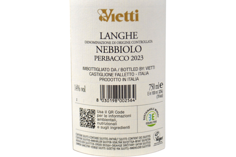 LANGHE NEBBIOLO DOC "PERBACCO" 2023 - VIETTI