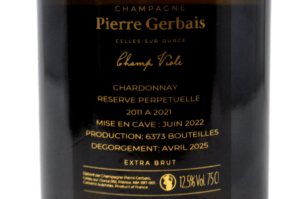 CHAMPAGNE BLANC DE BLANCS EXTRA BRUT RÉSERVE PERPETUELLE 2011-2021 "CHAMP VIOLE" - PIERRE GERBAIS