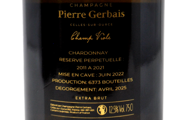 CHAMPAGNE BLANC DE BLANCS EXTRA BRUT RÉSERVE PERPETUELLE 2011-2021 "CHAMP VIOLE" - PIERRE GERBAIS