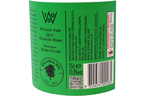 AUSTRALIA MCLAREN VALE GRENACHE BLANC 2025 - WILLUNGA 100