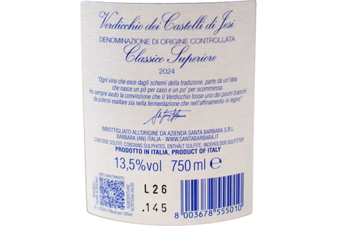 VERDICCHIO DEI CASTELLI DI JESI DOC CLASSICO SUPERIORE 2024 - STEFANO ANTONUCCI