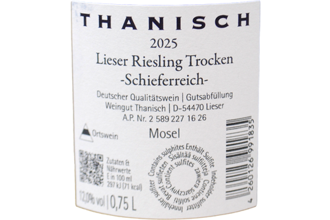 RIESLING LIESER TROCKEN "SCHIEFERREICH" 2025 - WEINGUT THANISCH