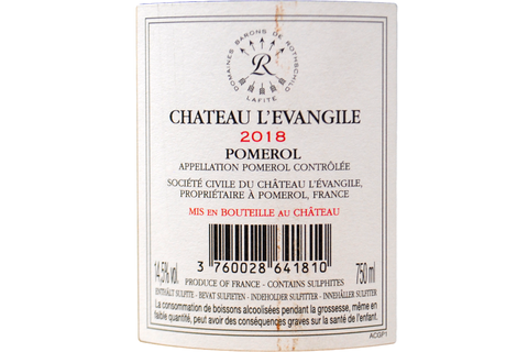POMEROL AOC 2018 - CHÂTEAU L'EVANGILE