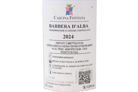BARBERA D'ALBA DOC 2024 - CASCINA FONTANA