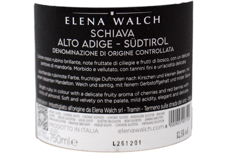 ALTO ADIGE - SÜDTIROL DOC SCHIAVA 2025 - ELENA WALCH