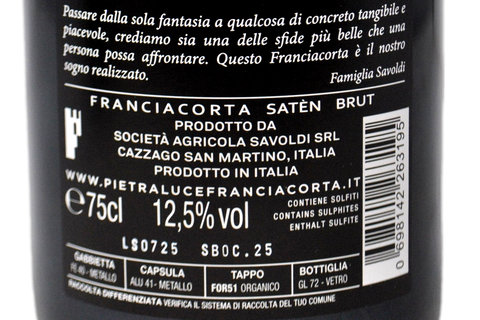 FRANCIACORTA DOCG BRUT SATEN - PIETRALUCE