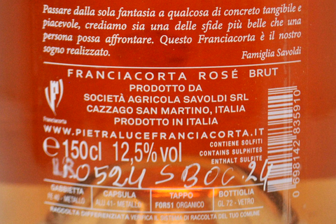 FRANCIACORTA DOCG ROSÉ DE NOIRS BRUT MAGNUM - PIETRALUCE