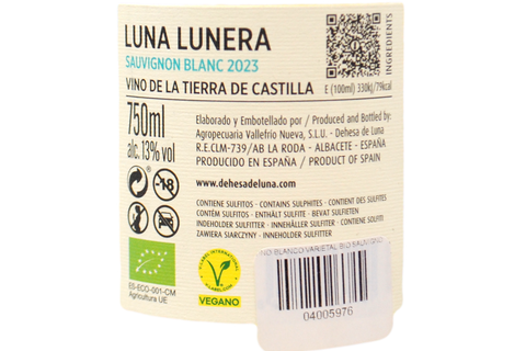 VINO BLANCO VARIETAL BIO SAUVIGNON BLANC "LUNA LUNERA" 2023 - DEHESA DE LUNA