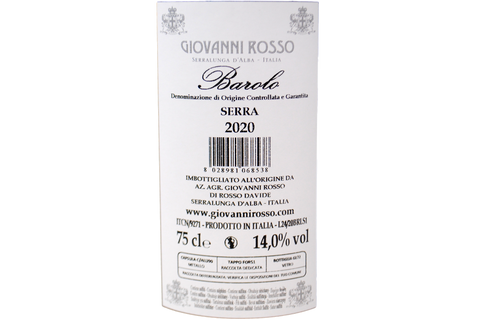 BAROLO DOCG "SERRA" 2020 - GIOVANNI ROSSO