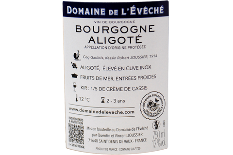 BOURGOGNE ALIGOTÉ BLANC 2024 - DOMAINE DE L'ÉVÊCHÉ