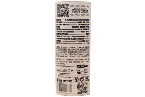 MEXICO MEZCAL ANCESTRAL 100%AGAVE ARROQUEÑO BY PESCADOR DE SUEÑOS - TÍO PESCA