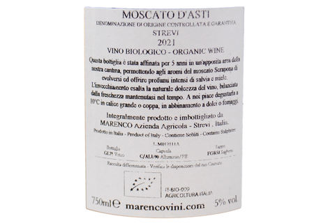 MOSCATO D'ASTI DOCG "SCRAPONA COLLEZIONE DI FAMIGLIA" BIO STREVI 2021 - MARENCO