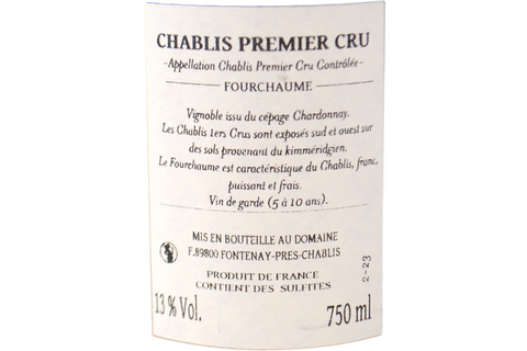 CHABLIS PREMIER CRU "FOURCHAUME" 2023 - DOMAINE ROY