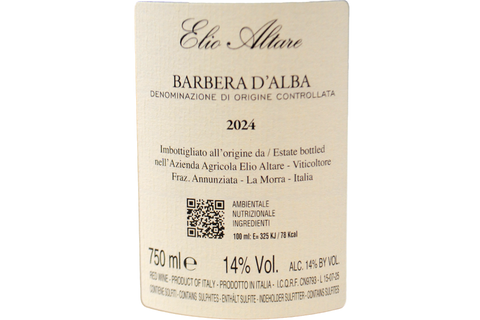 BARBERA D'ALBA DOC 2024 - ELIO ALTARE