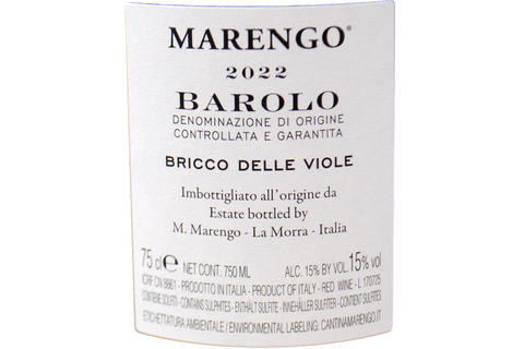 BAROLO DOCG "BRICCO DELLE VIOLE" 2022 - MARENGO