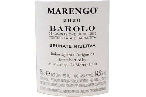 BAROLO DOCG RESERVE "BRUNATE" 2016 - MARENGO