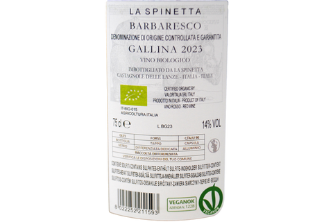 BARBARESCO DOCG "VURSU GALLINA" 2023 - LA SPINETTA RIVETTI