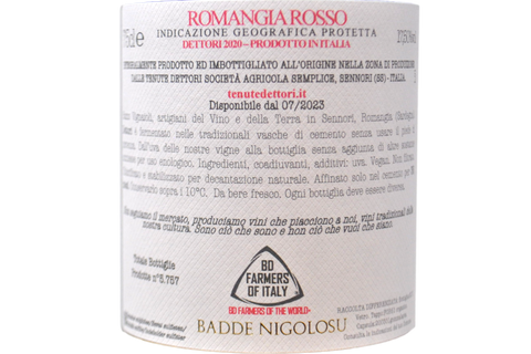 ROUGE ROUMANIE IGT "DETTORI BADDE NIGOLOSU" 2012 - DETTORI