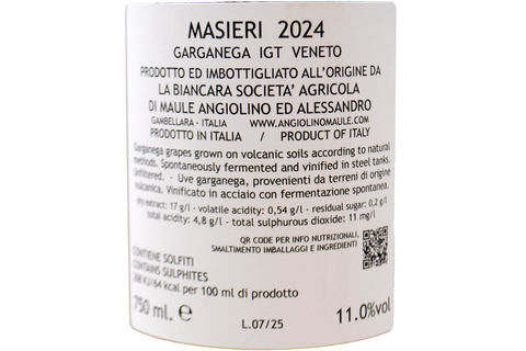 GARGANEGA IGT VENETO "MASIERI" 2024 - LA BIANCARA - ANGIOLINO MAULE