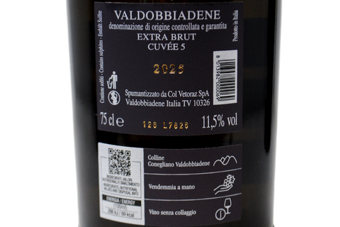 VALDOBBIADENE PROSECCO DOCG EXTRA BRUT "CUVÉE 5" 2025 - COL VETORAZ