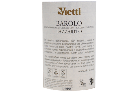 BAROLO DOCG "LAZZARITO" 2018 - VIETTI