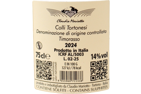 TIMORASSO DERTHONA "BRICCO SAN MICHELE" 2024 - CLAUDIO MARIOTTO