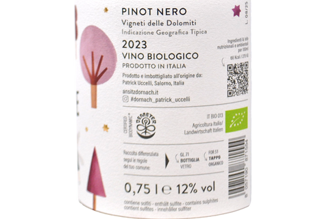 VIGNETI DELLE DOLOMITI IGT PINOT NERO BIO "AURELIE" 2023 - DORNACH - PATRICK UCCELLI