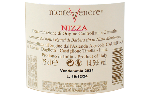 NIZZA DOCG "MONTEVENERE" 2021 - AZIENDA AGRICOLA CAUDRINA