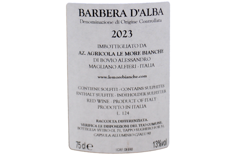 BARBERA D'ALBA DOC 2023 - LE MORE BIANCHE