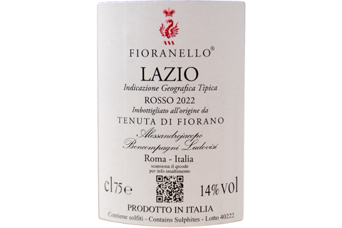 LAZIO ROSSO IGT "FIORANELLO" 2022 - TENUTA DI FIORANO