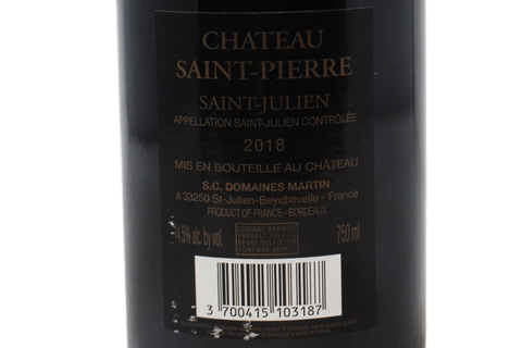 SAINT JULIEN 4ÈME GRAND CRU CLASSÉ 2018 - CHATEAU SAINT PIERRE
