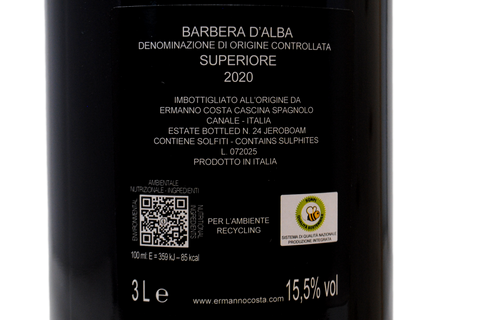 BARBERA D'ALBA SUPERIORE DOC 2020 JEROBOAM CASSA LEGNO  - ERMANNO COSTA