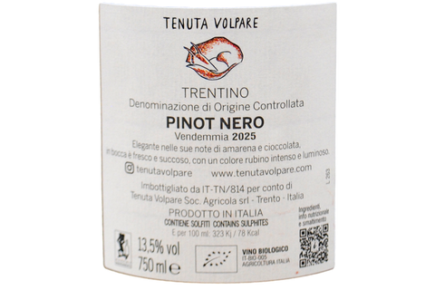 TRENTINO DOC PINOT NERO BIO 2025 - TENUTA VOLPARE