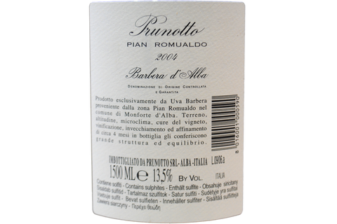 BARBERA D'ALBA DOC “PIAN ROMUALDO” 2004 MAGNUM - PRUNOTTO