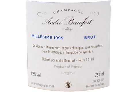 CHAMPAGNE BRUT RESERVE "POLISY" 1995 - ANDRE BEAUFORT
